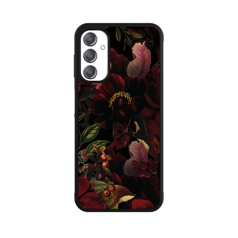 Galaxy A14 5G Base Case Dunkle Rote Vintage Barock Rosen