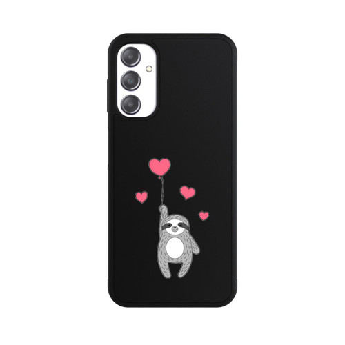 Samsung Galaxy A14 5G Base Case Faultier mit Herzen transparent