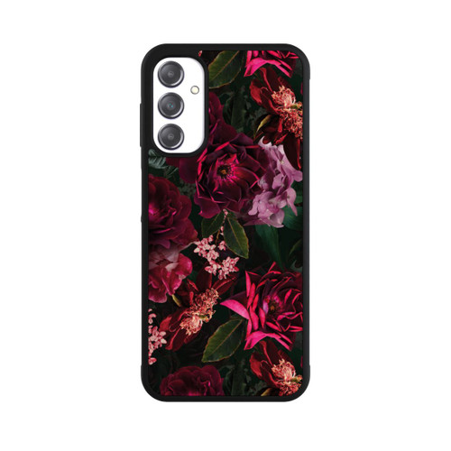 Samsung Galaxy A14 5G Base Case Dunkle romantische Vintage Rosen und Pfingstrosen