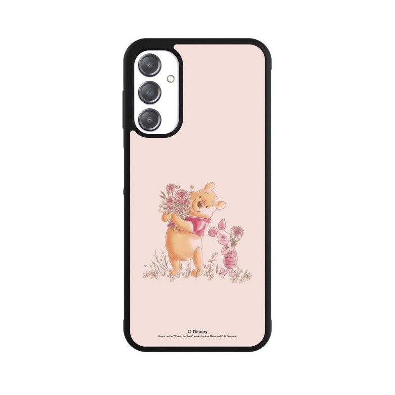Galaxy A14 5G Base Case Winnie Puuh and Ferkel Blumen