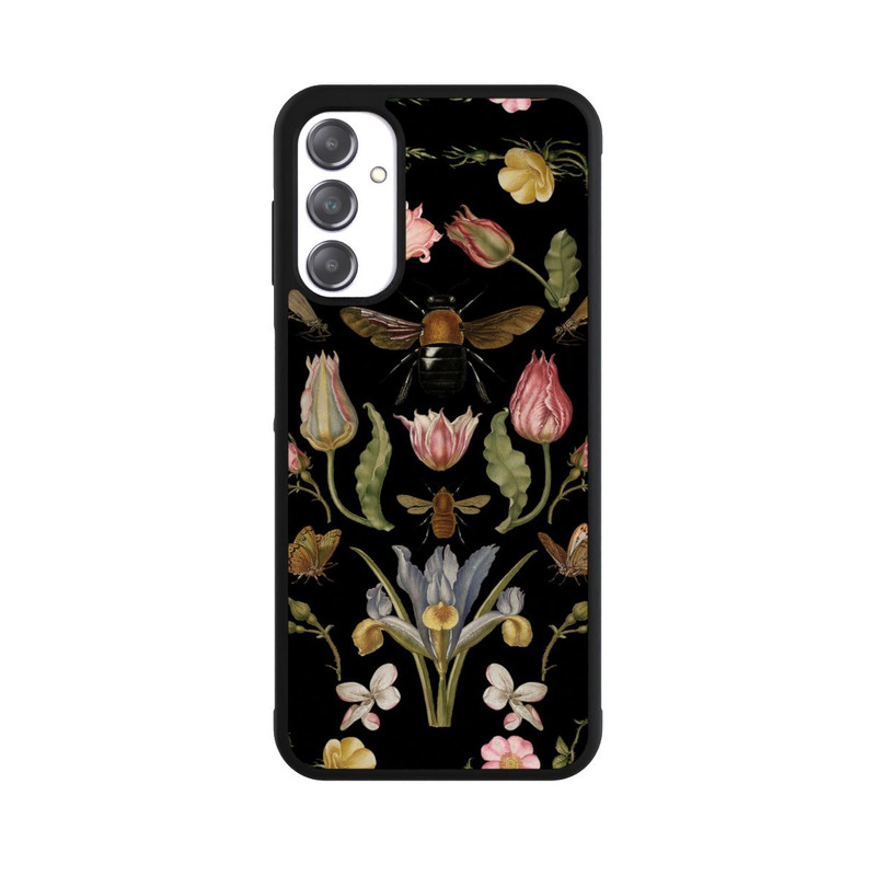Galaxy A14 5G Base Case Wildblumen und Biene Schwarz