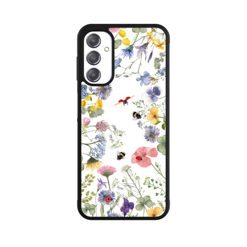 Samsung Galaxy A14 5G Base Case Bunte Frühlingsblumen und Bienen