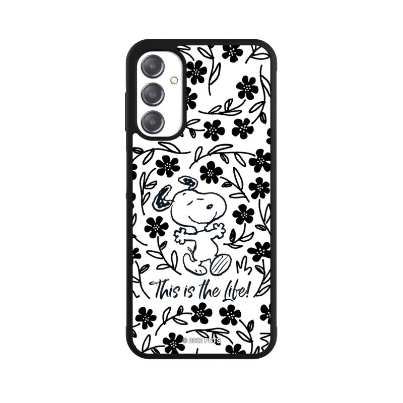 Galaxy A14 5G Base Case Snoopy schwarz und weiß This Is The Life