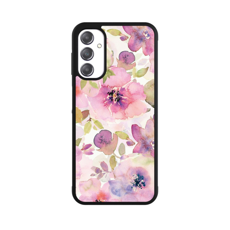 Galaxy A14 5G Base Case Tapete mit rosa Blumen