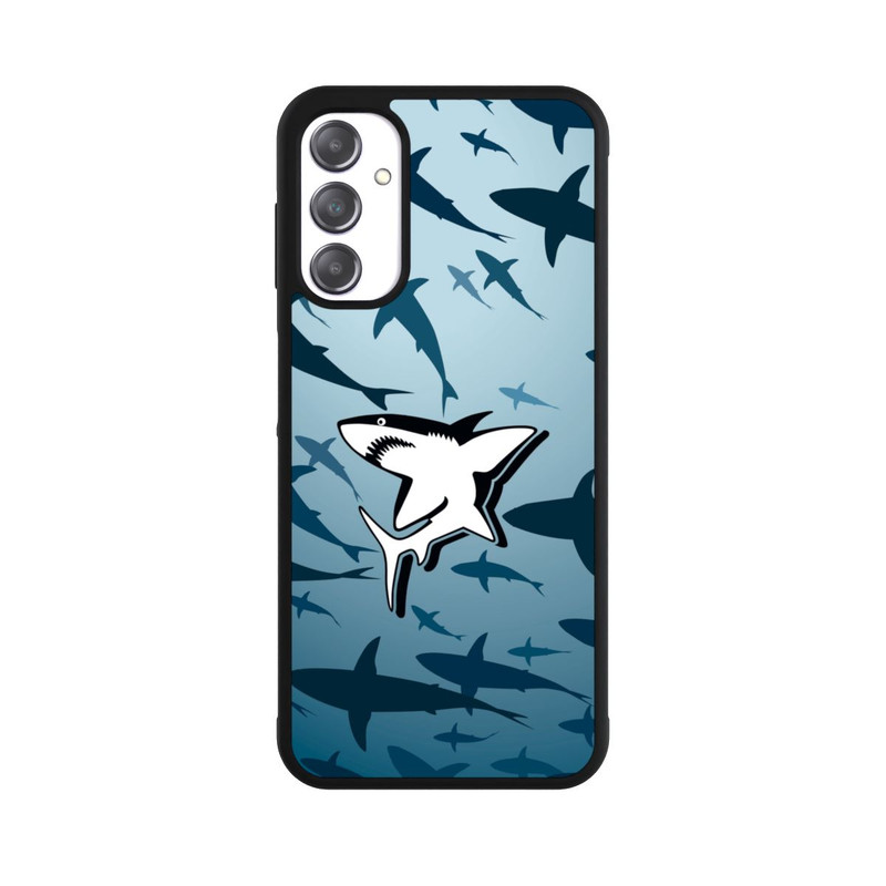 Galaxy A14 5G Base Case Haie Muster Blau