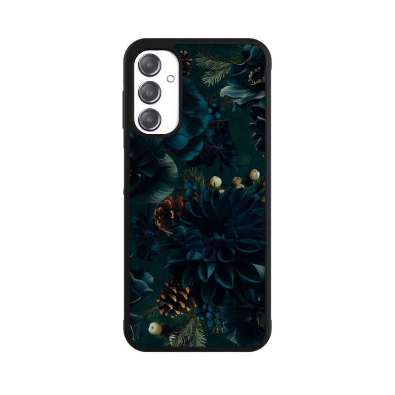 Galaxy A14 5G Base Case Blumenmuster Grün und Blau