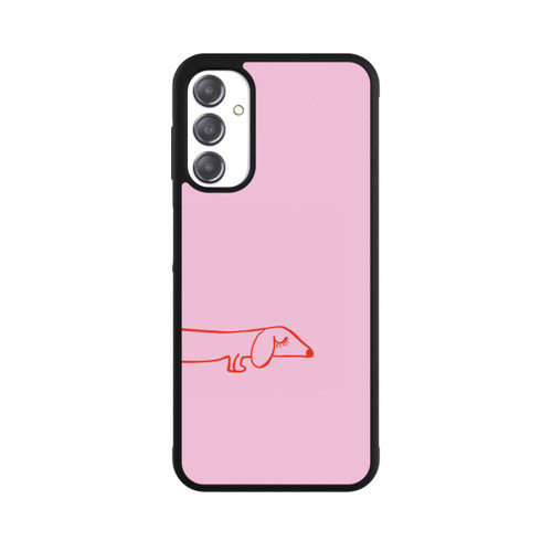 Samsung Galaxy A14 5G Base Case Dachshund Illustration Pink