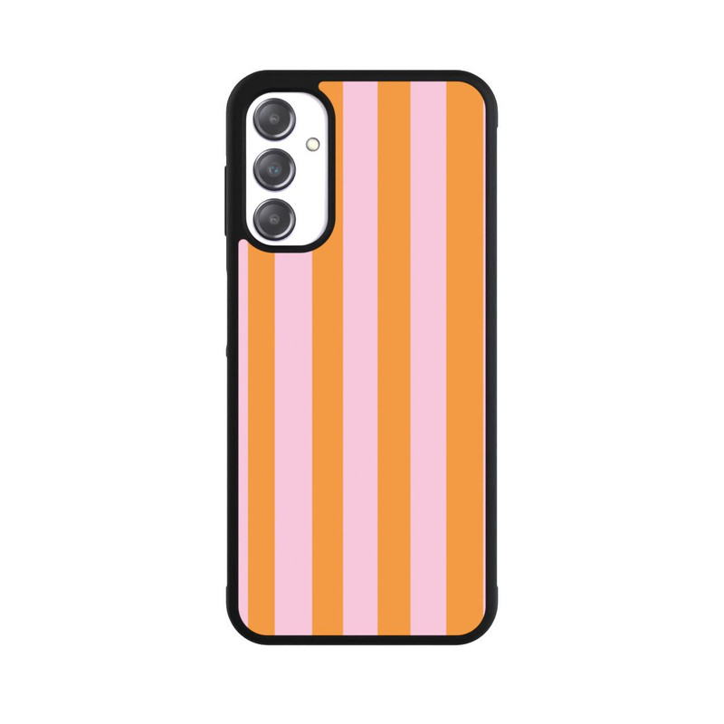 Galaxy A14 5G Base Case Orange Rosa Streifen