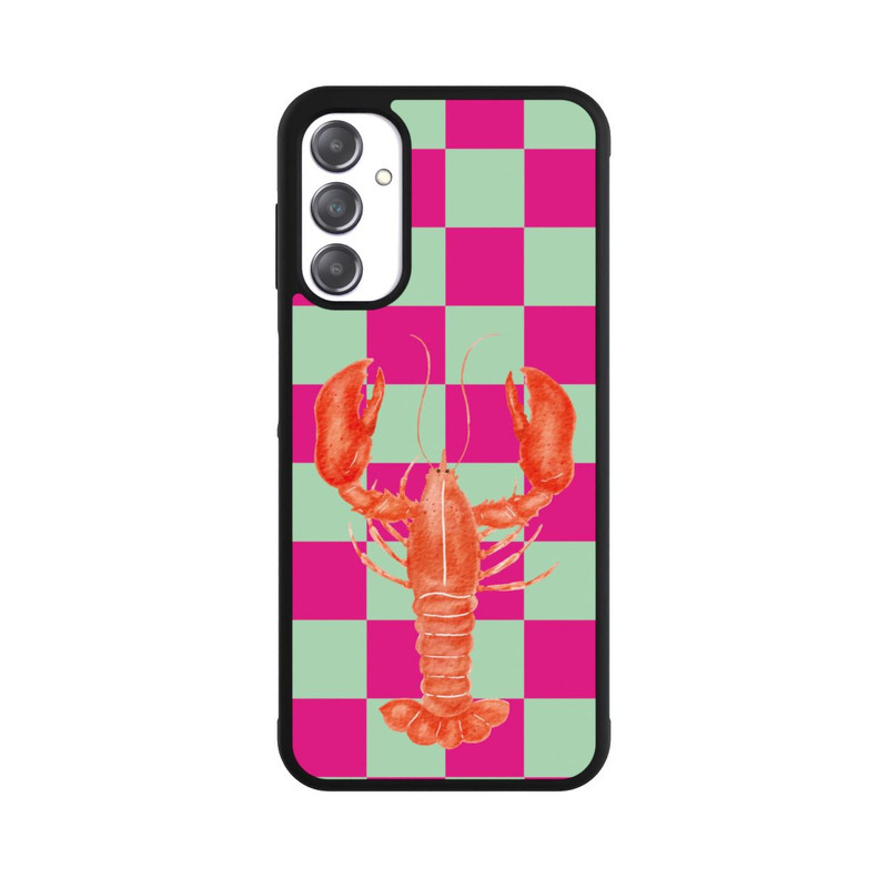 Galaxy A14 5G Base Case Pink Checkers Lobster