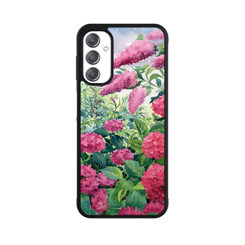 Galaxy A14 5G Base Case Garden Hydrangeas and Buddleia by Christopher Ryland