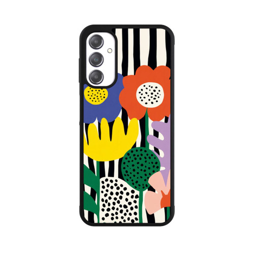 Samsung Galaxy A14 5G Base Case Flowers Striped Background
