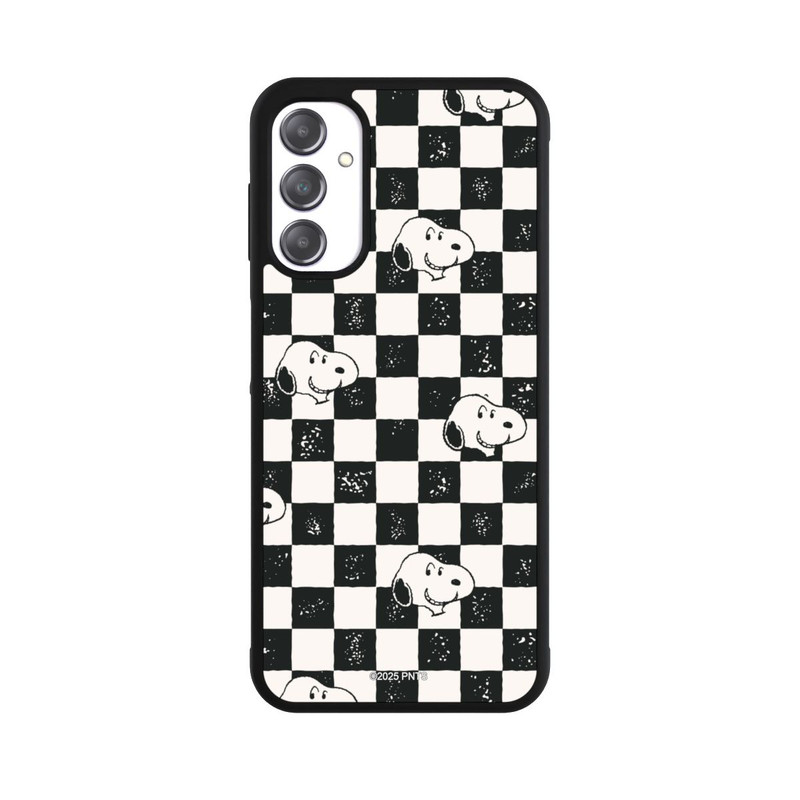 Galaxy A14 5G Base Case Snoopy Heads Checked Pattern