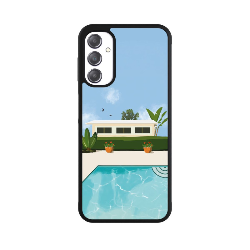 Galaxy A14 5G Base Case California Backyard by Roberta Murray