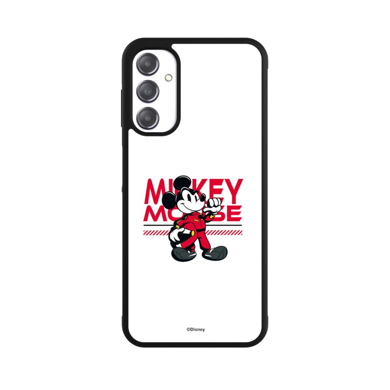 Galaxy A14 5G Base Case Micky Maus Rennfahrer Weiß