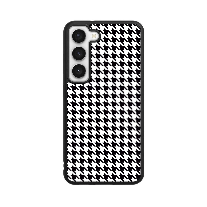 Galaxy S23 Base Case Hahnentritt Schwarz Weiß