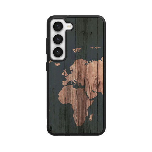 Samsung Galaxy S23 Base Case Wooden World Map