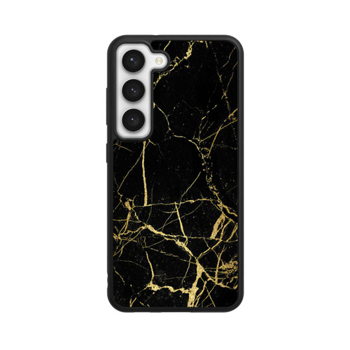 Samsung Galaxy S23 Base Case Schwarzgoldener Marmor-Look