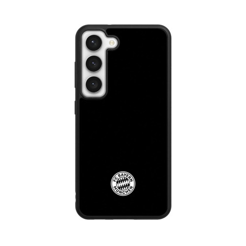 Samsung Galaxy S23 Base Case Klassisches FCB Logo Klein - Weiß auf Schwarz