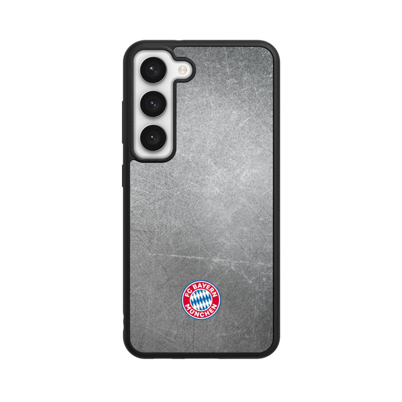 Galaxy S23 Base Case Klassisches FCB Logo Klein - Bunt auf Metalllook