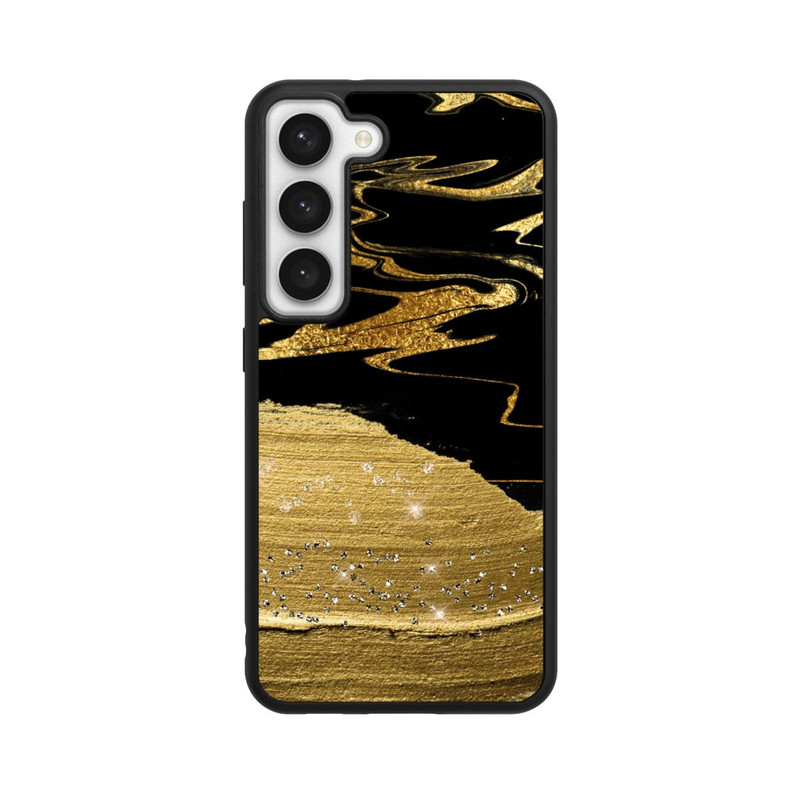 Galaxy S23 Base Case Marmoradern im Goldlook