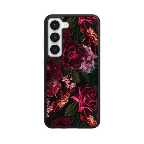 Samsung Galaxy S23 Base Case Dunkle romantische Vintage Rosen und Pfingstrosen