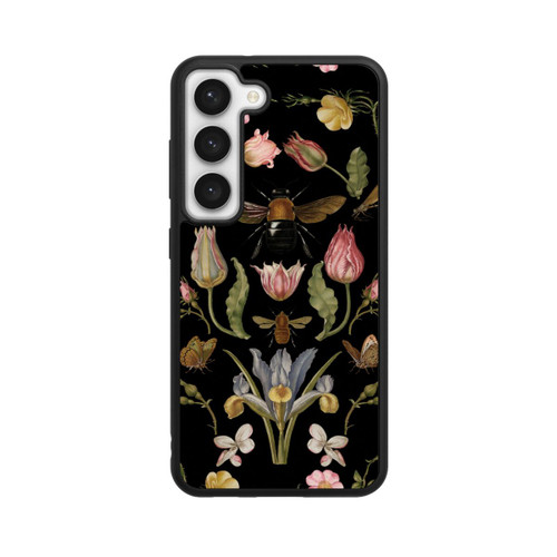 Samsung Galaxy S23 Base Case Wildblumen und Biene Schwarz