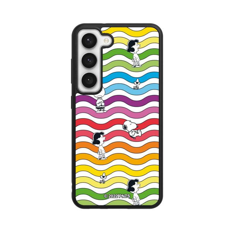 Galaxy S23 Base Case Snoopy Pattern Rainbow