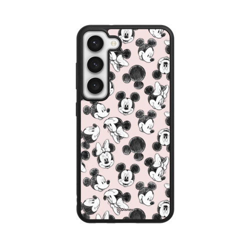 Samsung Galaxy S23 Base Case Minnie &amp; Mickey Viele Gesichter Pink