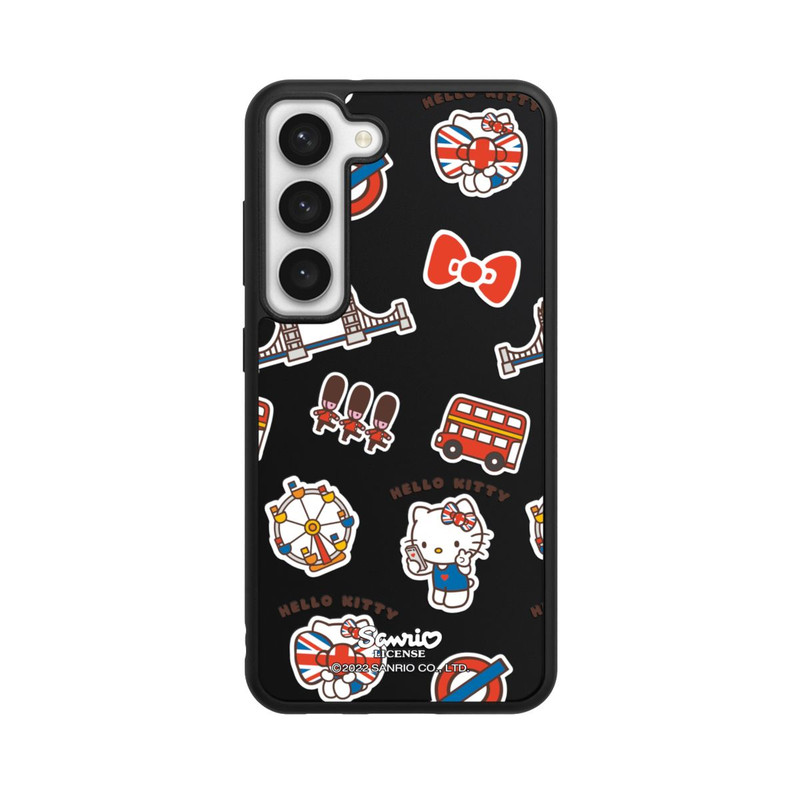 Galaxy S23 Base Case Hello Kitty Londoner Abzeichen Transparent