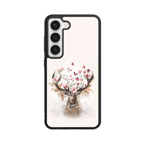 Samsung Galaxy S23 Base Case Hirsch Blumen Geweih