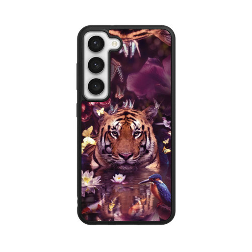 Samsung Galaxy S23 Base Case Tiger Blumenrahmen