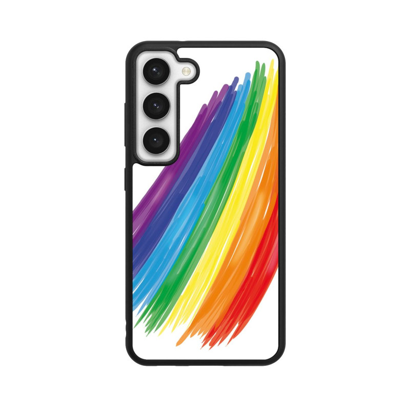 Galaxy S23 Base Case Rainbow Paint Brush
