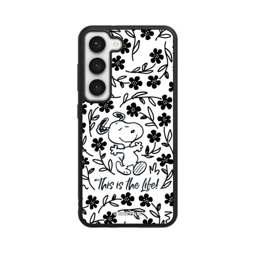 Samsung Galaxy S23 Base Case Snoopy schwarz und weiß This Is The Life