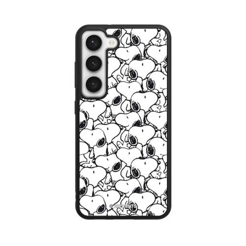 Samsung Galaxy S23 Base Case Snoopy Muster Schwarz und Weiß