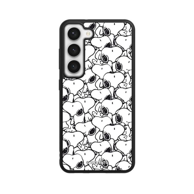 Galaxy S23 Base Case Snoopy Muster Schwarz und Weiß