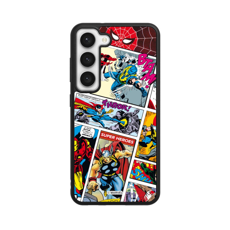 Galaxy S23 Base Case Marvel Retro Comic Blue