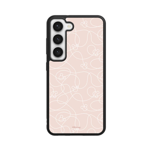 Samsung Galaxy S23 Base Case Micky Line Art Muster Rosa