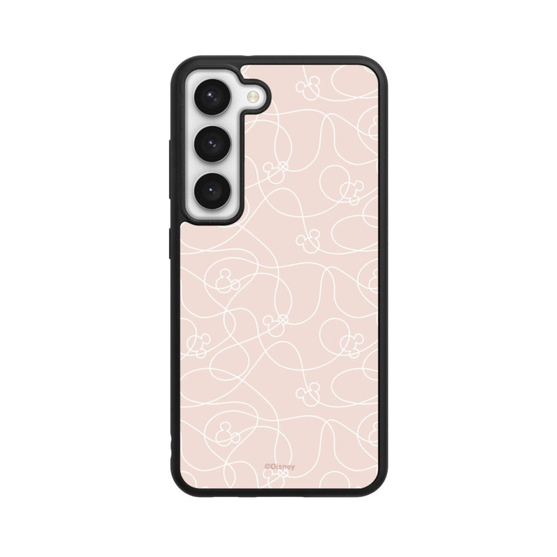 Galaxy S23 Base Case Micky Line Art Muster Rosa