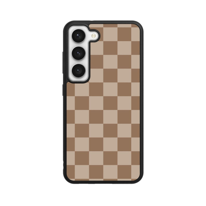 Galaxy S23 Base Case Braun Karo