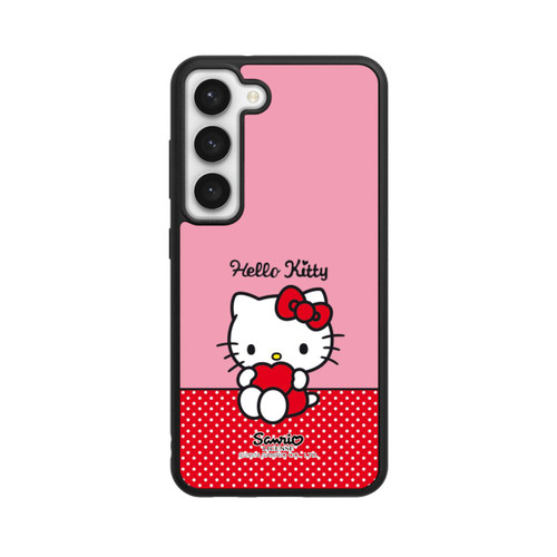 Samsung Galaxy S23 Base Case Hello Kitty sitzend mit Herz