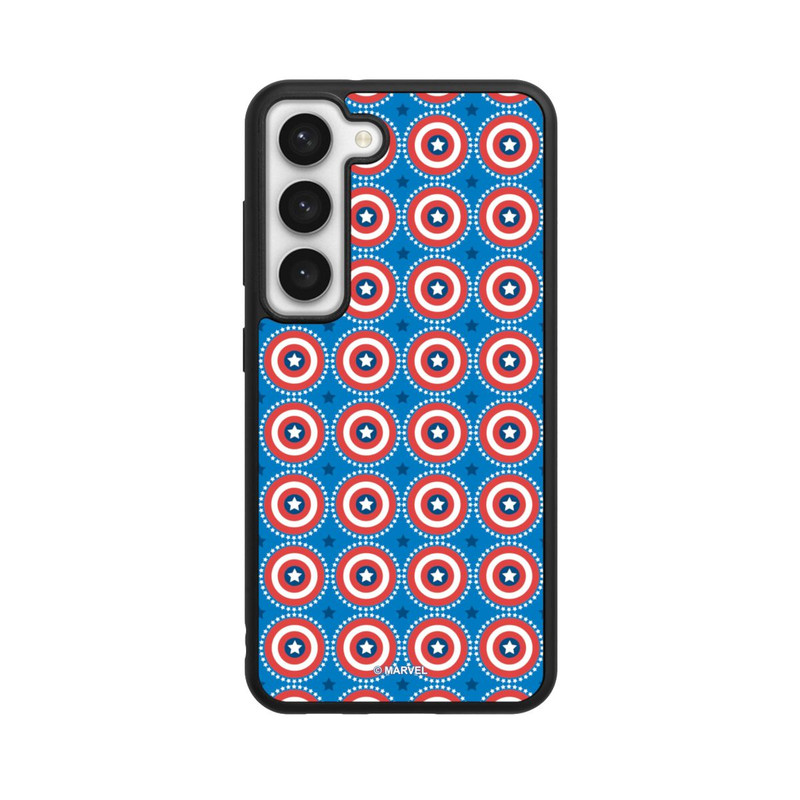 Galaxy S23 Base Case Captain American Shield Pattern