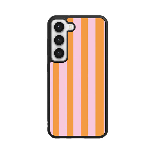Samsung Galaxy S23 Base Case Orange Rosa Streifen