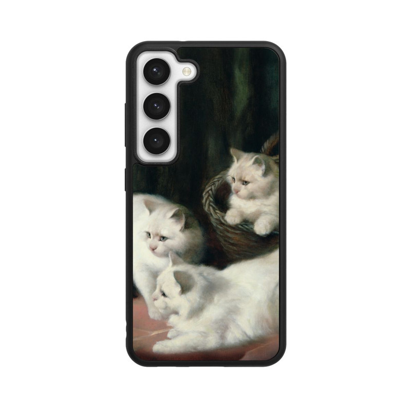 Galaxy S23 Base Case Three White Angora Kittens