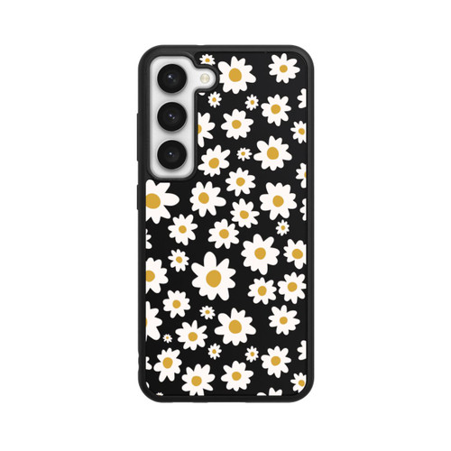 Samsung Galaxy S23 Base Case Daisy Flower Seamless Pattern Transparent