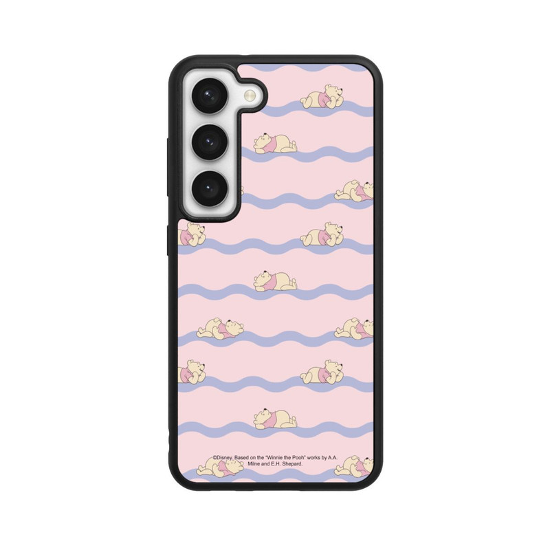 Galaxy S23 Base Case Winnie the Pooh Pink Waves