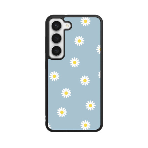 Samsung Galaxy S23 Base Case Gänseblümchen Muster Blau