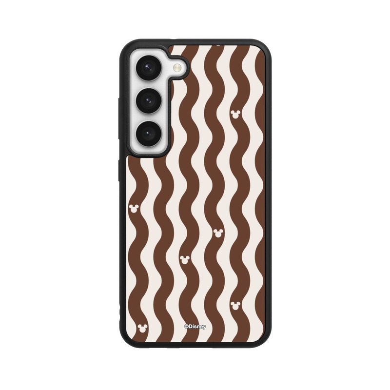 Galaxy S23 Base Case Micky Muster Braune Wellen
