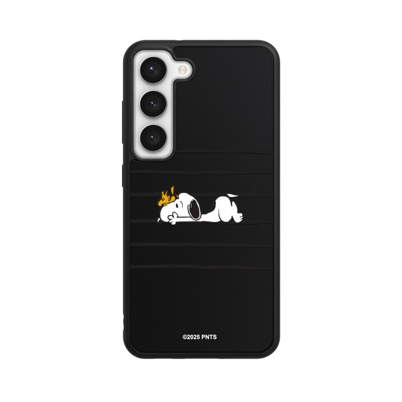 Galaxy S23 Base Case Snoopy Woodstock Streifen Peanuts Transparent