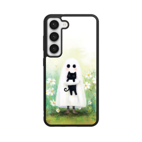 Samsung Galaxy S23 Base Case Geist und Katze Halloween mit KI