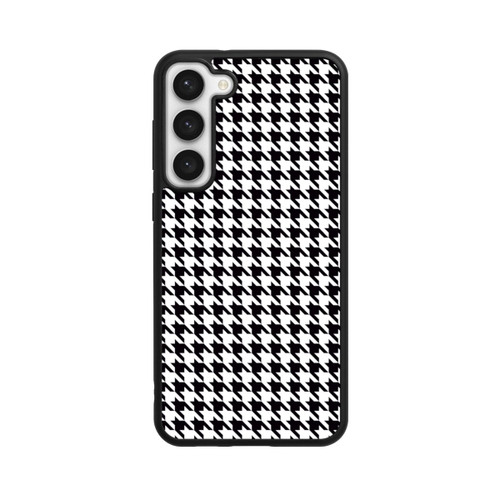 Samsung Galaxy S23+ Base Case Hahnentritt Schwarz Weiß